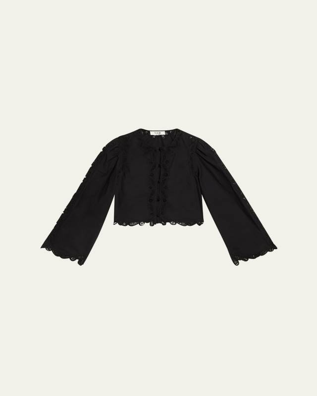 Elke Embroidered Long-Sleeve Blous